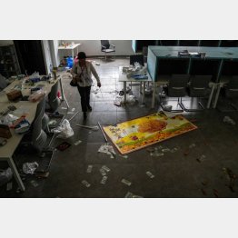 摘発を受けたカンボジア南東部バベットノカンダル村にある国際的特殊詐欺（オンラインスキャム）拠点（Ｃ）ロイター