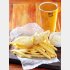 サワラを使った“フィッシュ＆チップス”とキックオフピルス（Ｃ）日刊ゲンダイ