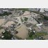 大雨で冠水した千葉県大網白里市内＝（共同通信社ヘリから）