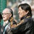 長嶋茂雄終身名誉監督と巨人次期監督の松井秀喜氏（Ｃ）共同通信社