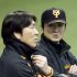 松井秀喜新監督と高橋由伸ヘッドコーチ（Ｃ）日刊ゲンダイ