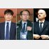 （左から）JFAの宮本恒靖会長、元代表監督の岡田武史JFA副会長、FIFAのインファンティーノ会長（Ｃ）日刊ゲンダイ